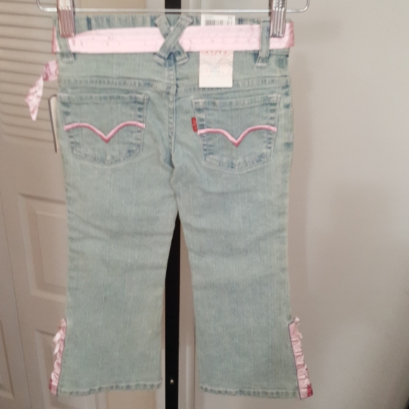 NWT SIZE 4 LEVIS PINK AND WHITE GIRLS JEANS - Picture 3 of 8